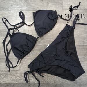 Charmo Adjustable Triangle Tie Side Bikini Swimsuit Size M